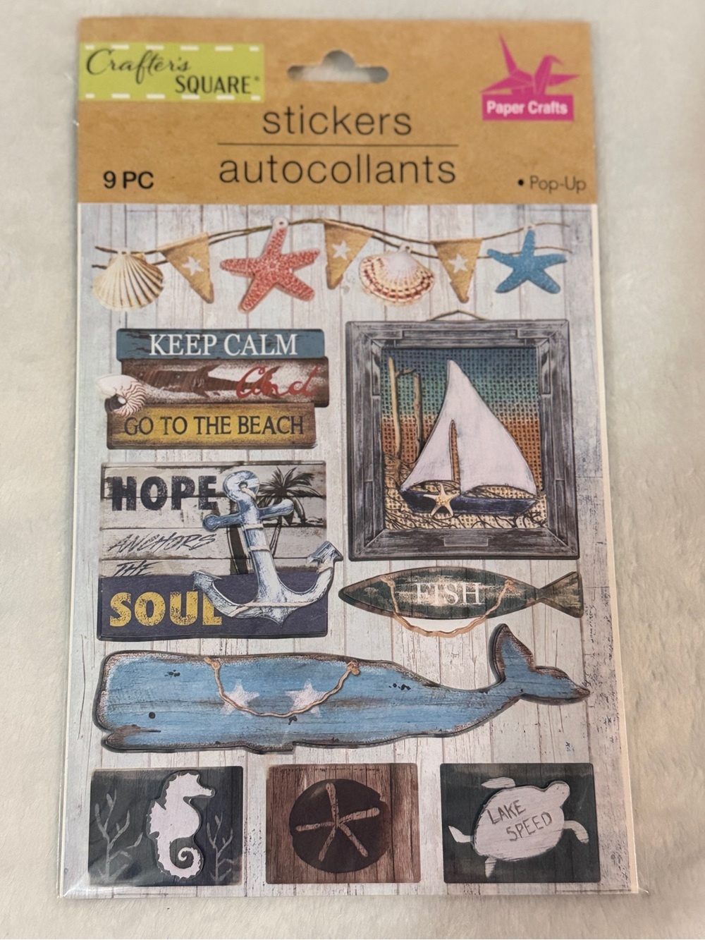 Blue Nautical  Pop-Up Sticker Pack - 9 Pc